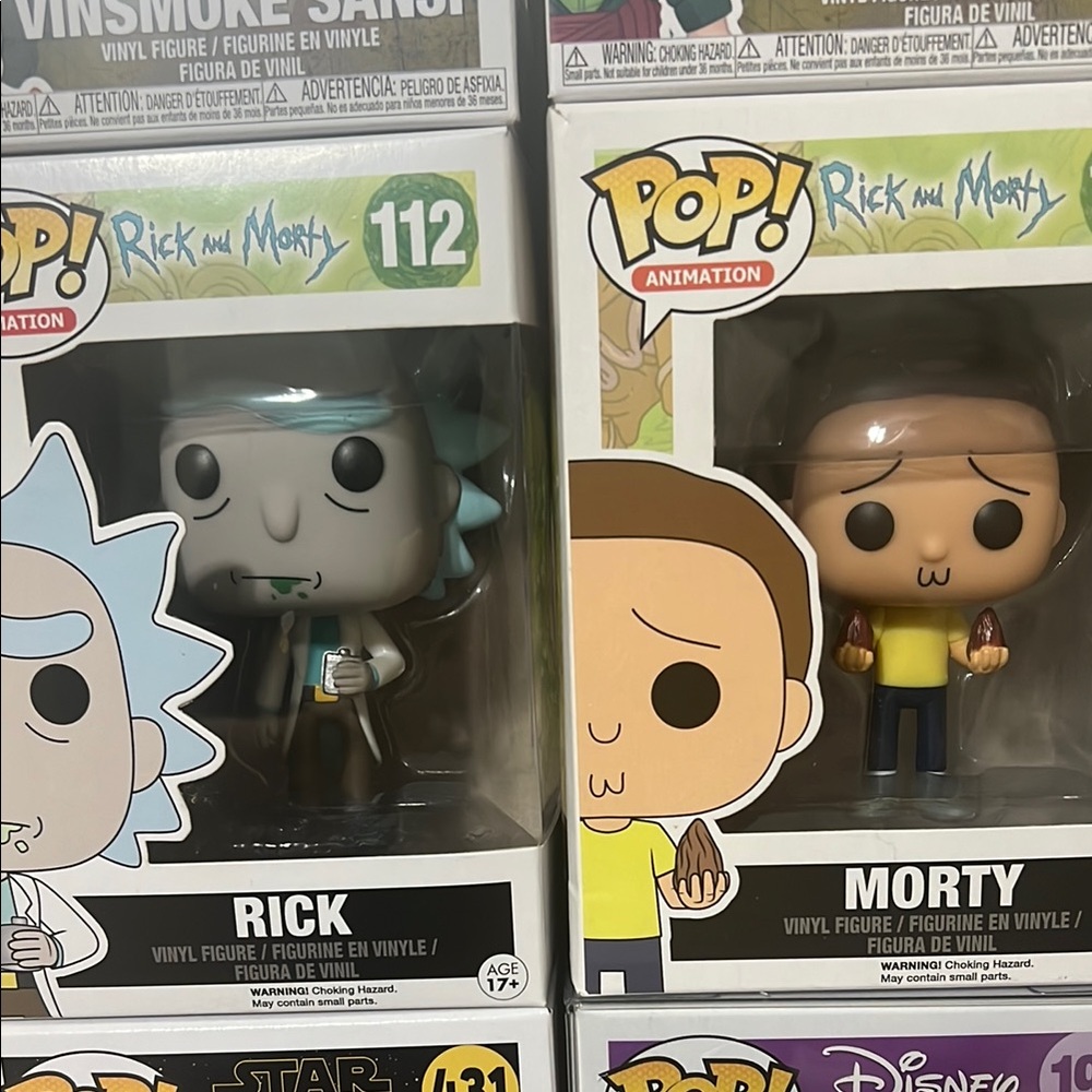 Funko Pop Rick and Morty Figures - Blue and Yellow
